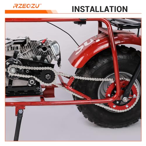 Image of Mini Bike 420 Chain Compatible with Coleman CT200U Predator 212 | Jackshaft Front Chain 42 Link + 90 Link Rear Drive Chain Replacement for CT200U-EX BT200X Baja MB200 Axis M200 Minibike Parts