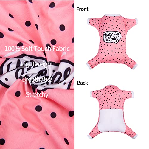 Image of CuteBone Small Dog Pajamas Shirt Stretchy Summer Puppy Pjs Soft Cat Onesies Pet Clothes for Daily Wear DA13M
