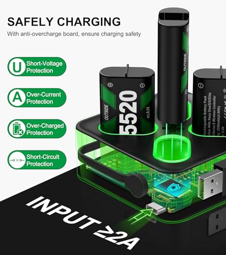 Image of CYOYPPY Q188 Rechargeable One Controller Battery Pack Xbox 360 Batteries