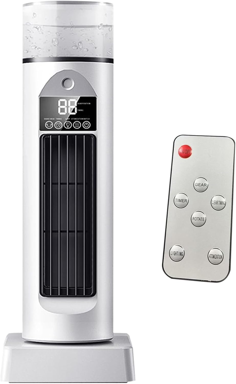 Ventilador de aire acondicionado personal con humidificador, velocidades ajustables, enfriador de espacio portátil para el hogar, dormitorio, sala de estar, ventilador de refrigeración evaporativo