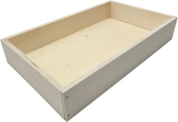 Replacement Kitchen Drawer Box 19" Depth Multiple Widths & Heights Plywood DIY Drawer Kit for Pull-Out Cabinet Drawers, Rollout Shelf & Sliding Drawer 11" Wide, 3-1/2" Tall