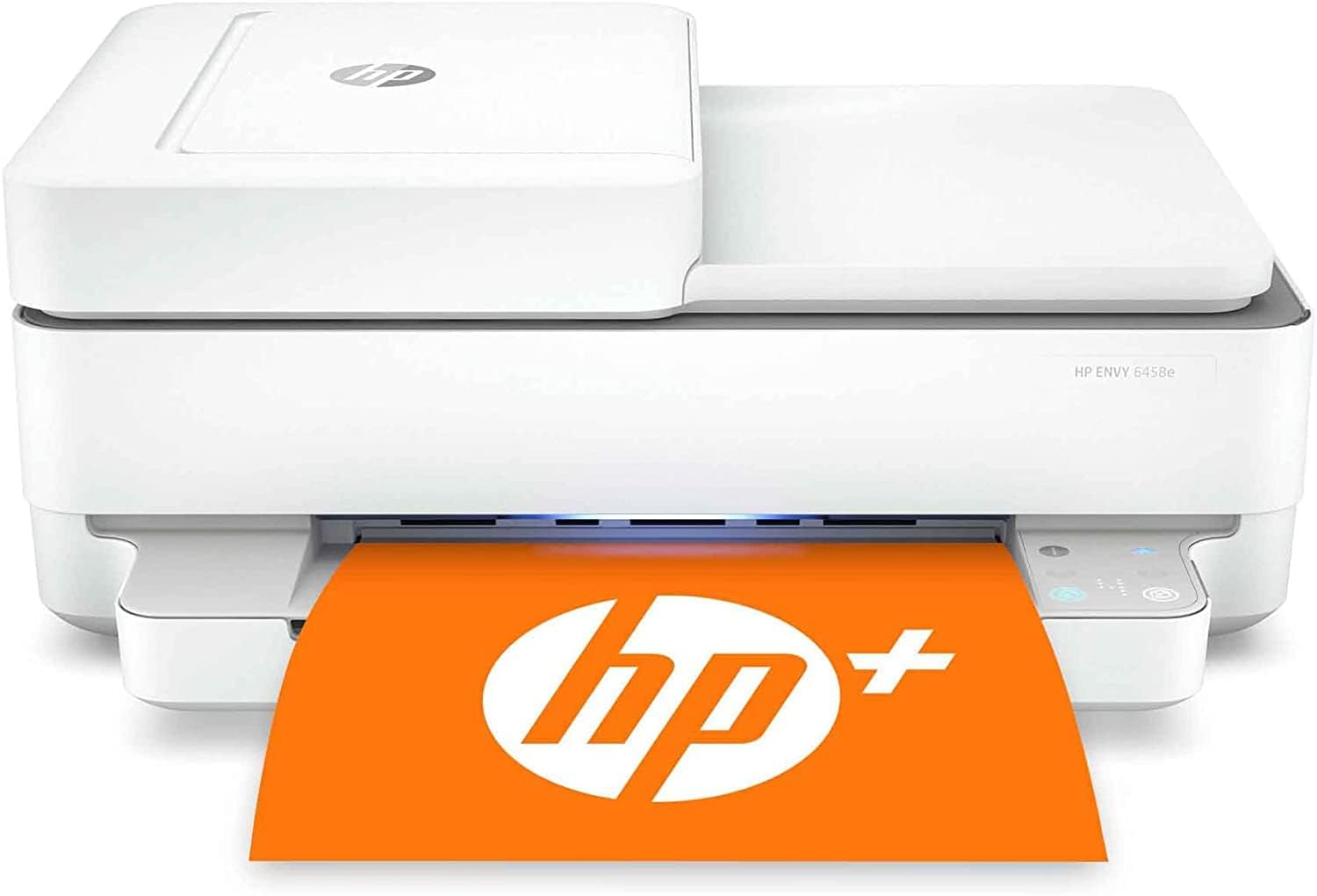 HP Envy 6458e All-in-One Wireless Color Inkjet Printer, Print Copy Scan - 10 ppm, 4800 x 1200 dpi, Auto 2-Sided Printing, 35-Sheet ADF, Dual-Band WiFi, Instant Ink Ready, White (Renewed)
