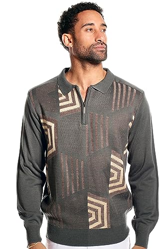 STACY ADAMS Men's Sweater, Honeycomb Jacquard Design2
