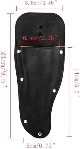 Miniatura 2 de Funda de cuero para herramientas de jardinería, bolsa para cinturón, funda para tijeras de poda, tijeras de jardín, herramientas eléctricas, bolsa
