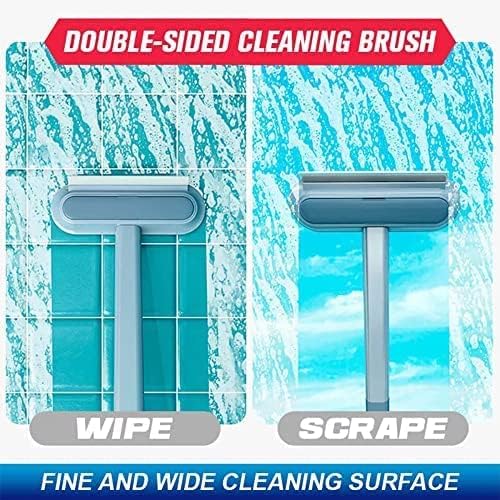 GLITZEN 5 in 1 Multifunction Window Cleaner, Glass Cleaning Brush & Wiper Double-Sided Window Cleaner Detachable Window Mesh Cleaner for Mesh Screen,Dust,Stain Cleaning Wiper Long 1