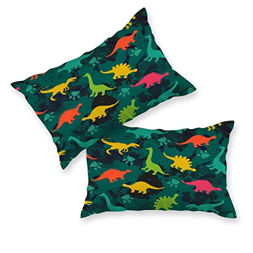 YUANZU Camo Dinosaur Bedding Set Double for Kids Boys Nursery Duvet Cover Set 3 Pieces Fun Dino Jungle Animals Printed Soft Microfiber Quilt Cover with Zipper Closure (200 x 200 cm & 2Pillowcase) - Image 3