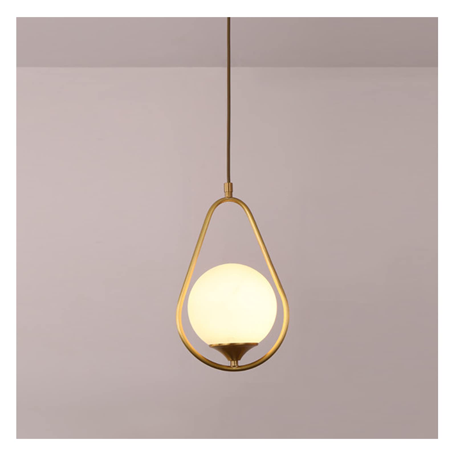 KLXSIVU Nordic LED Chaner Pendant Light - Single Head Artistic Ceiling Fixture for Home, Cafe, Corridor, Sofa Background, Clothing Store, and Bar Decoration (Three)