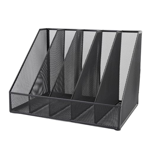 Verdicktes Metallgeflecht, Schreibtisch-Aktenordner mit 5 Fächern, für Büro, Zuhause, Sto Slish, Dokumentenhalter, effizienter Aktenordner