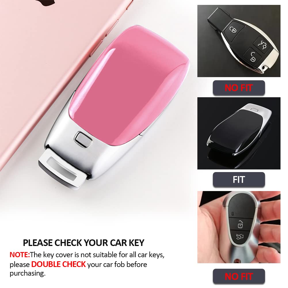 Lunwag Car Key Rear Cover Case - Replacement Shell For Mercedes Benz 3-Button Key Fobs - View #8