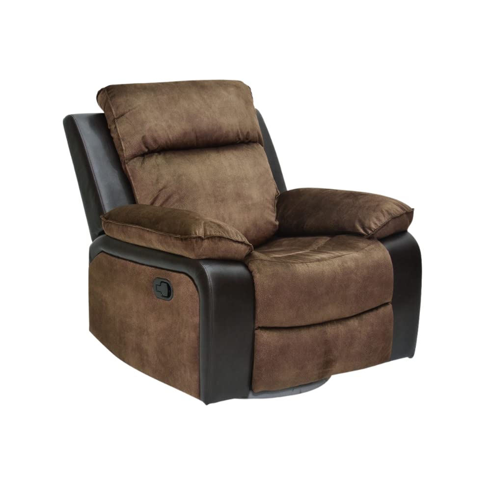 Karnak Single Recliner Chairs for Living Room Overstuffed Breathable Fabric Reclining Chair Heavy Duty Reclining Mechanism and 360 degrees Rotation and swivel - 1145A-30