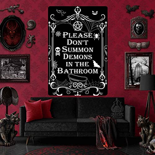 Gothicwitchybathroomsignpleasedontsummondemonsinthebathroomwallartposterpaganwiccandecorforgothichome8x12inch924 Urban Country Home Decor Gothic witchy bathroom sign please dont summon demons in the bathroom wall art poster pagan wiccan decor for gothic home 8 x 12 inch 924 urban country home decor