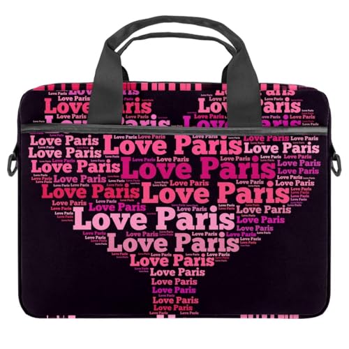 Funda protectora para laptop contra rayones con diseño Love Paris de 13 a 14.5 pulgadas