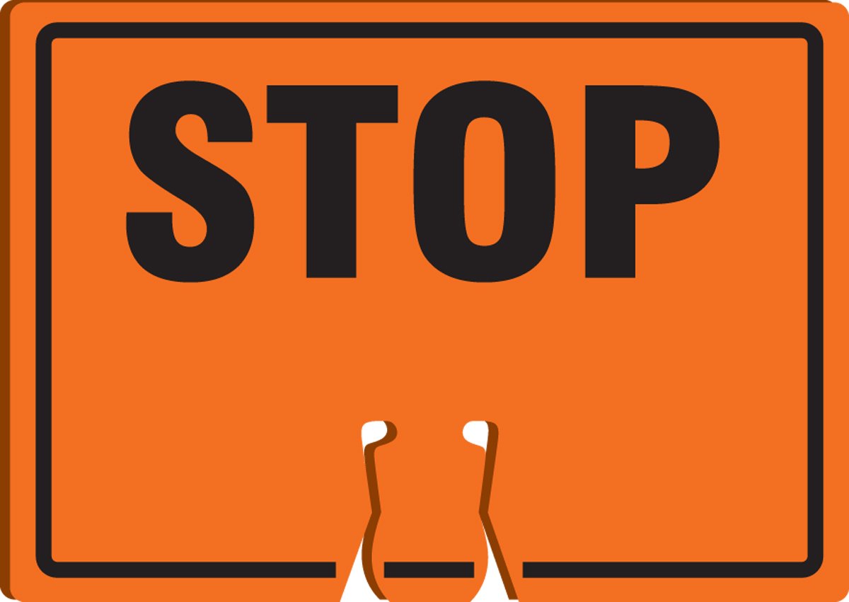 AccuformNMC "STOP" Traffic Cone Top
