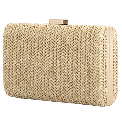 Summer Straw Clutch Purses for Women, Raffia Woven Crossbody Hand...