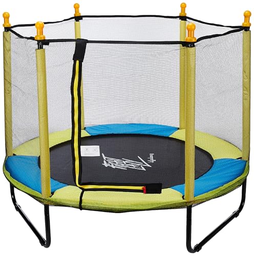 Image of Lifelong 55-Inch Trampoline for Kids with Safety Net, Spring Cover Padding, Exercise Rebounder for Indoor & Outdoor Use, Kids Jumping Bouncer Trampoline for Home
