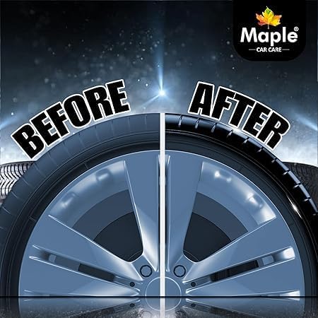 Image of Maple Car Care Tyre Dressing Gel 5 Litre x 4 Pack | Long-Lasting Deep Black Tyre Polish & Shine | UV Protection Non-Greasy Formula Prevents Fading, Cracking & Dryness |Restores Tyres to Fresh New Look
