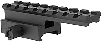 Vista 5 de 8-Slot Picatinny Rail Riser Mount, (1"/0.83"/0.5" Height), 3.4" Length Flat Top Mount Adapter and Riser Mount