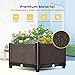 VIVOHOME 2 Packs Elevated Plastic Raised Garden Bed Planter Kit, Outdoor Planters Above Ground Flower Vegetable Standing Planter Box for Patio Deck Porch W/Drainage Holes