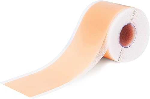 Hojas de silicona para cicatrices (rollo de 1.6 x 120 pulgadas, 9.8 ft) cinta de silicona lavable de grado médico, hojas reutilizables para