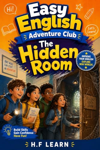 Easy English Adventure Club: The Hidden Room - Book 14: An Exciting Mystery Story for ESL Learners – Improve Vocabulary, Reading Fluency, and Confidence (A2 Intermediate Level)