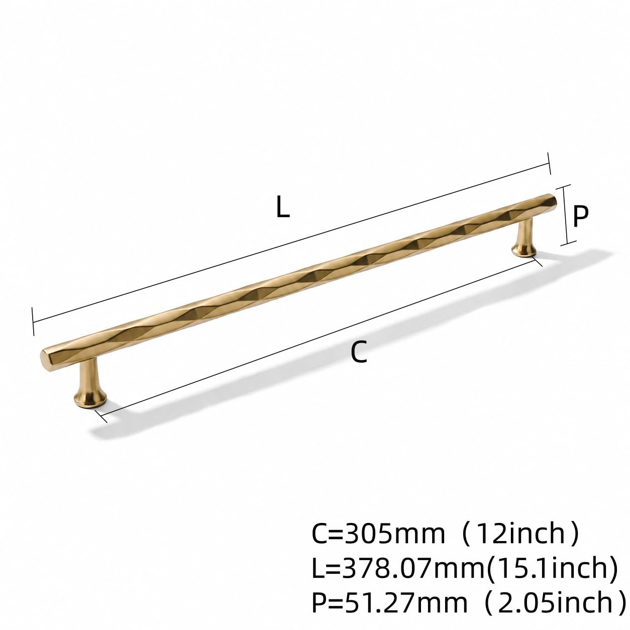 KHTUMEWARE-80452 Champagne Bronze Appliance Pulls CTC 12 in (305 mm) in Champagne Bronze — KHTUMEWARE