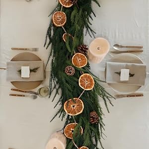 Dried Orange Slice Christmas Garland - 10 ft Realistic Farmhouse Decor for Mantle, Front Door, Porch, Fireplace, Christmas Tree, Home, Indoor Dried Orange Slice Christmas Garland 10 ft Realistic Farmhouse Decor for Mantle Front Door Porch Fireplace Christmas Tree Home Indoor