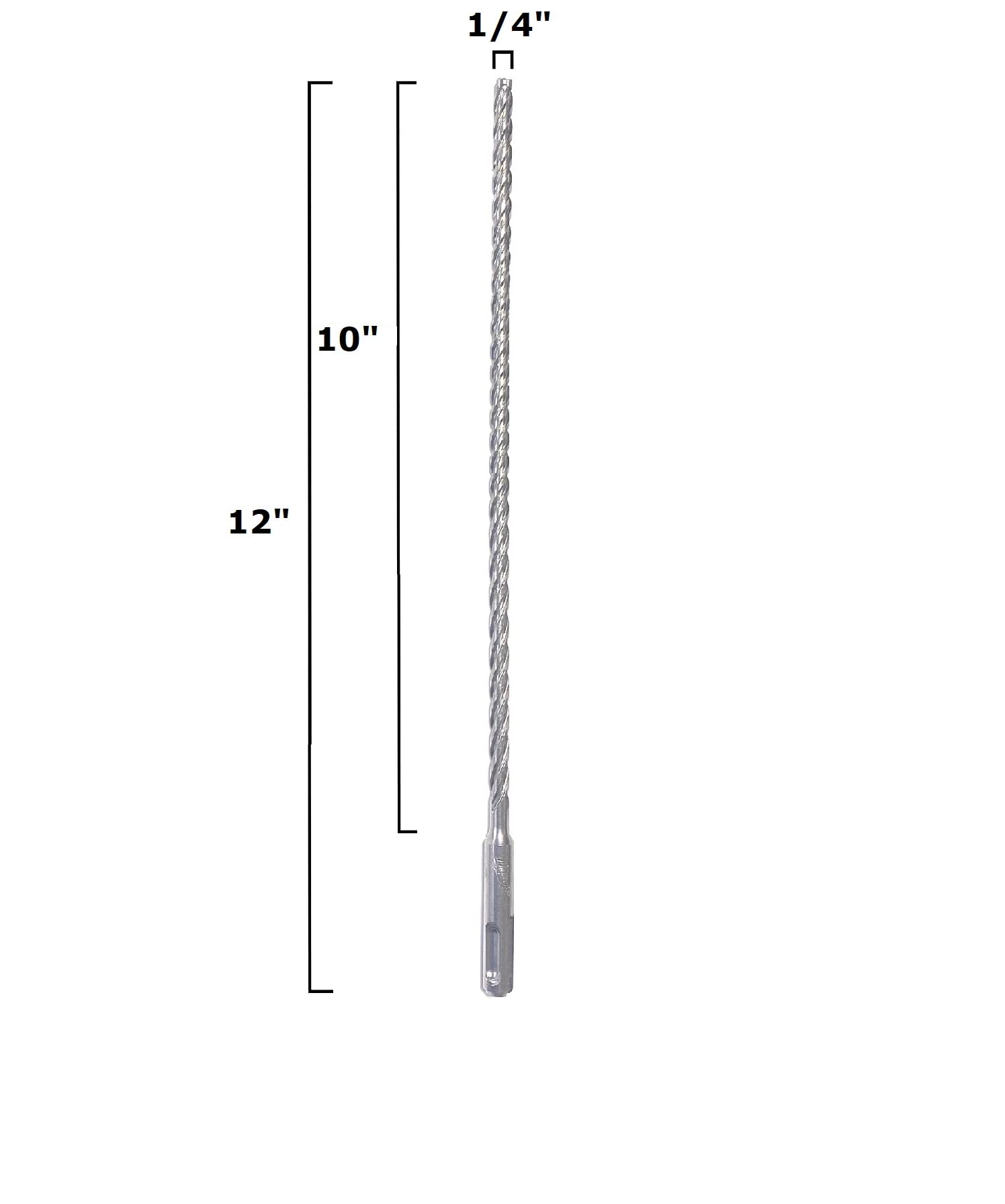 TTI Milwaukee 1/4 in. x 12 in. MX4 SDS-Plus Carbide Bit for Rotary Tool - Concrete with Rebar