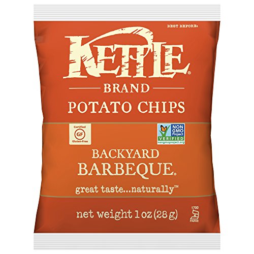 Kettle Brand Potato Chips, Backyard Barbeque, Single-Serve 1 Ounce Bags (Pack of 72)