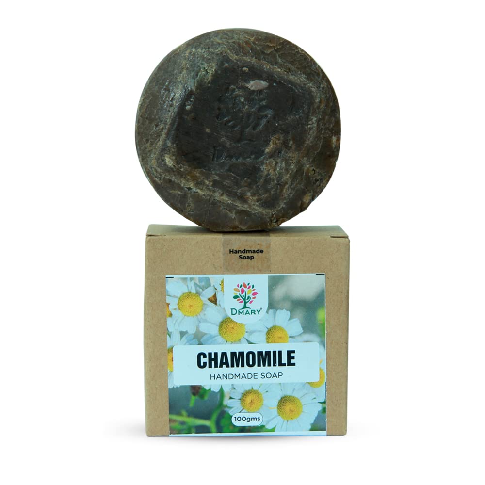 Dmary Chamomile Oil Handmade Soap- with Matricaria chamomilla Extracts- Soothes, hydrates and Calms Chaffed & Irritated Skin (Pack of 4)