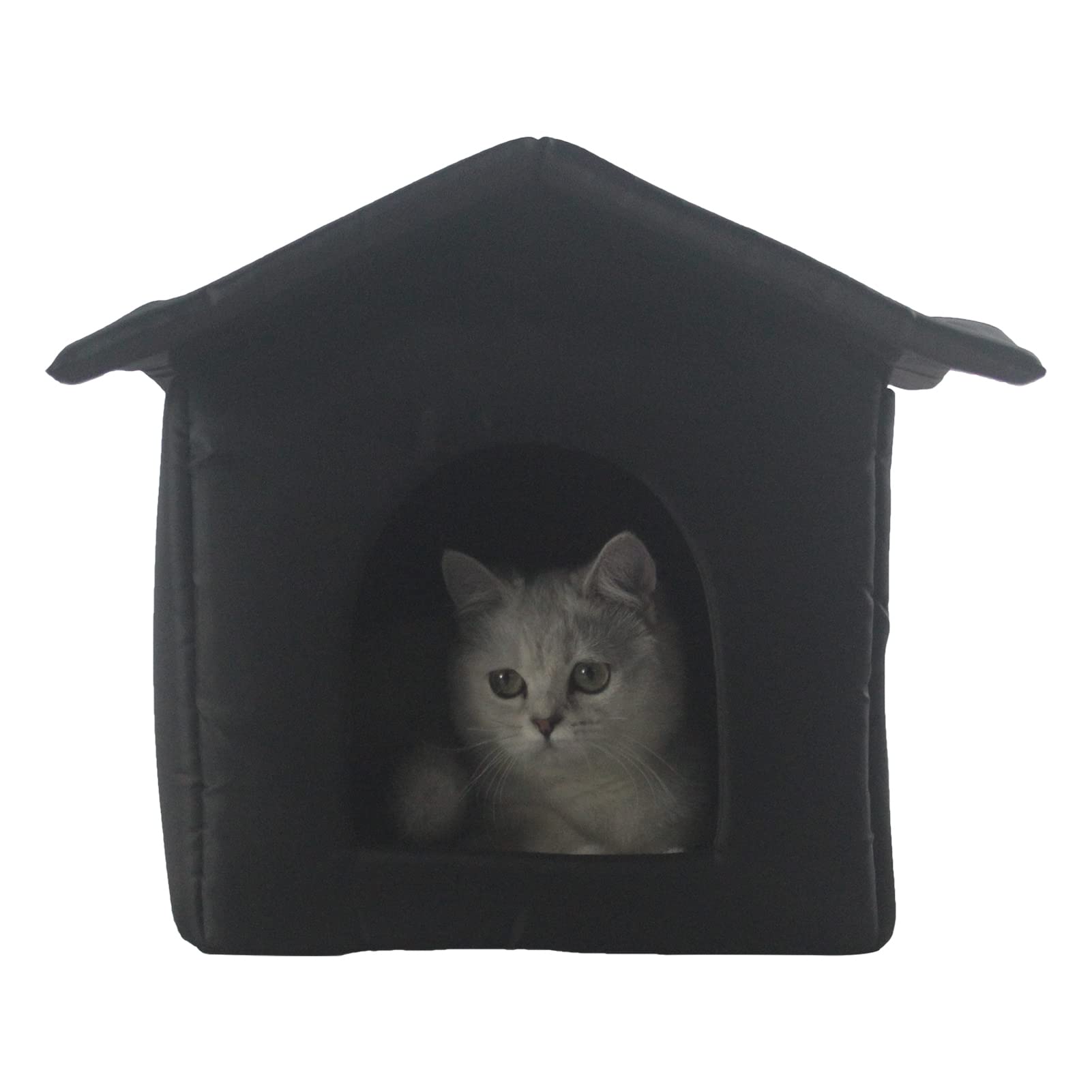 Pratvider Casa para Gatos Al Aire Libre - Caseta Impermeable para Gato - Caseta para Perros Exterior - Refugio para Mascotas | Accesorios Antideslizantes Suaves para Perros Apta para Gatos, Perros