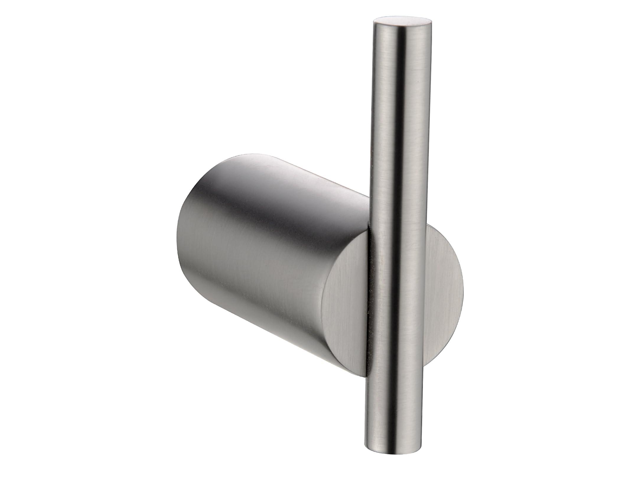 IMEX - Percha Baño Adhesiva sin Taladro Níquel | Colgador de Toallas para la Ducha | Accesorio de Cuarto de Baño Resistente a Humedad y Corrosión | Doble Sistema de Fijación (Atornillado o Pegado)