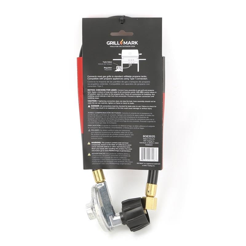 Grill Mark 21 in. L Rubber Propane Hose and Regulator (Pack of 4) (1)