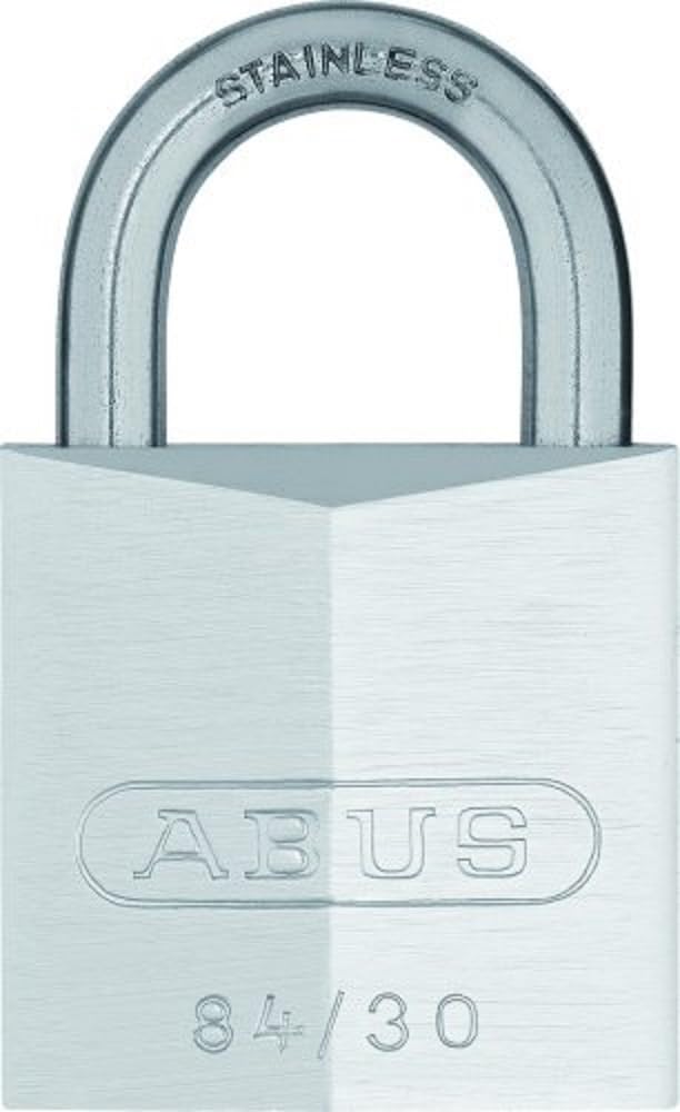 Abus Gray 20387 Stainless Steel Shackle Chrome Plated Brass Padlock