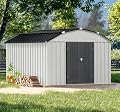 Patiowell 10 X 12 FT Barn Style Metal Storage Shed for Outdoor, Steel Yard Shed with Design of Lockable Doors, Utility and Tool Storage for Garden, Backyard, Patio, Outside Use