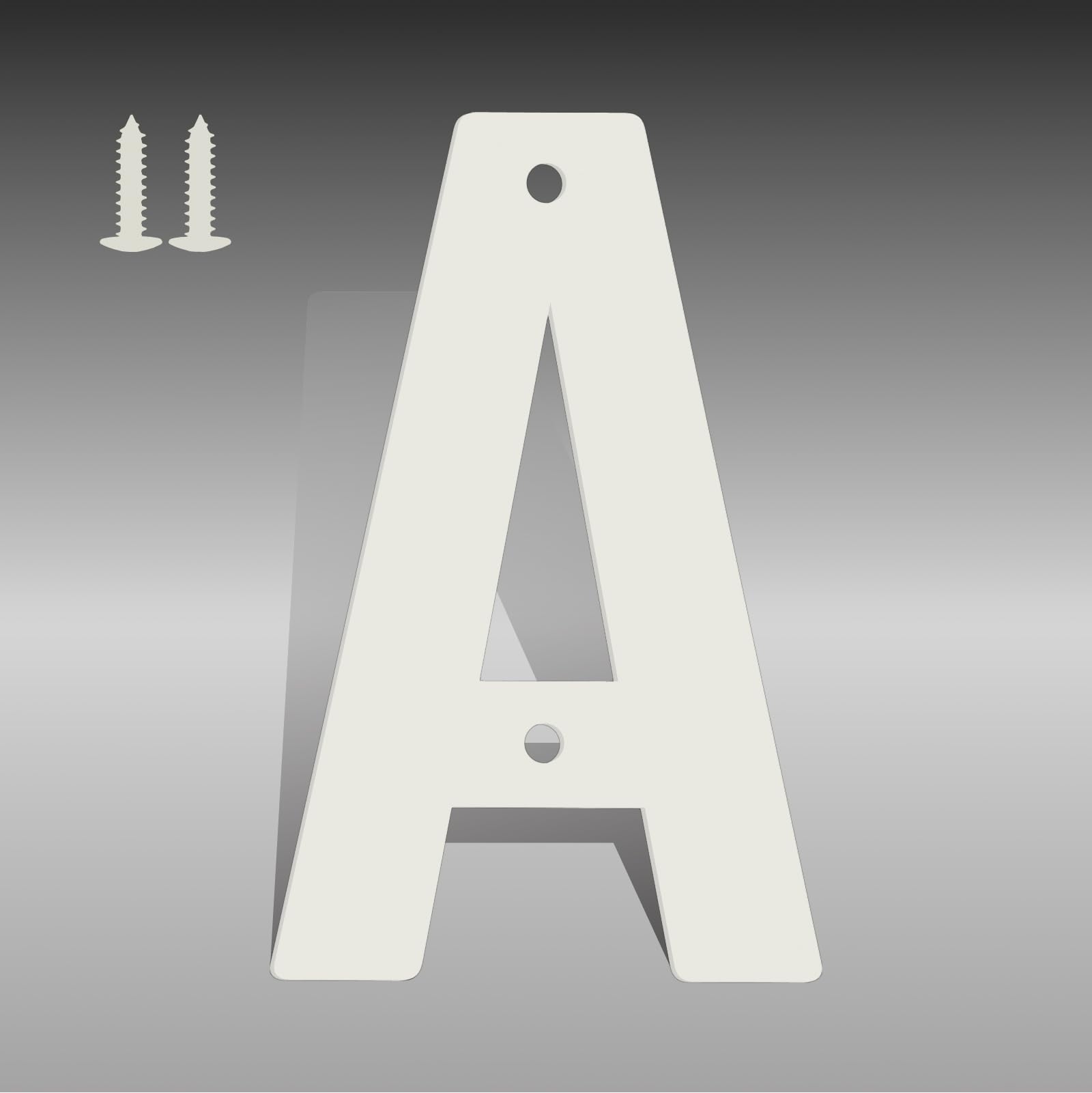 3" 4" 5" 6" 8" White Metal Letters, Modern House Numbers for Outside, White Door Mailbox Numbers, Metal House Address Letter and Number for Office