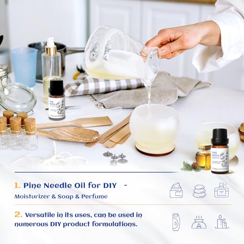 Image of HIQILI 10ml Pine Essential Oil, 100% Pure Natural for Diffuser, Clean Spary, Winter Candle Making Scent- 0.33 Fl Oz