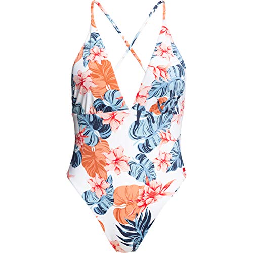Roxy womens Printed Beach Classics One Piece Swimsuit, Bright White Standard Sample, X-Large US