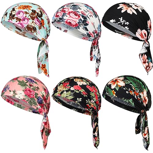 Bonnet extensible confort : lot de 6 foulards pré-noués à volants