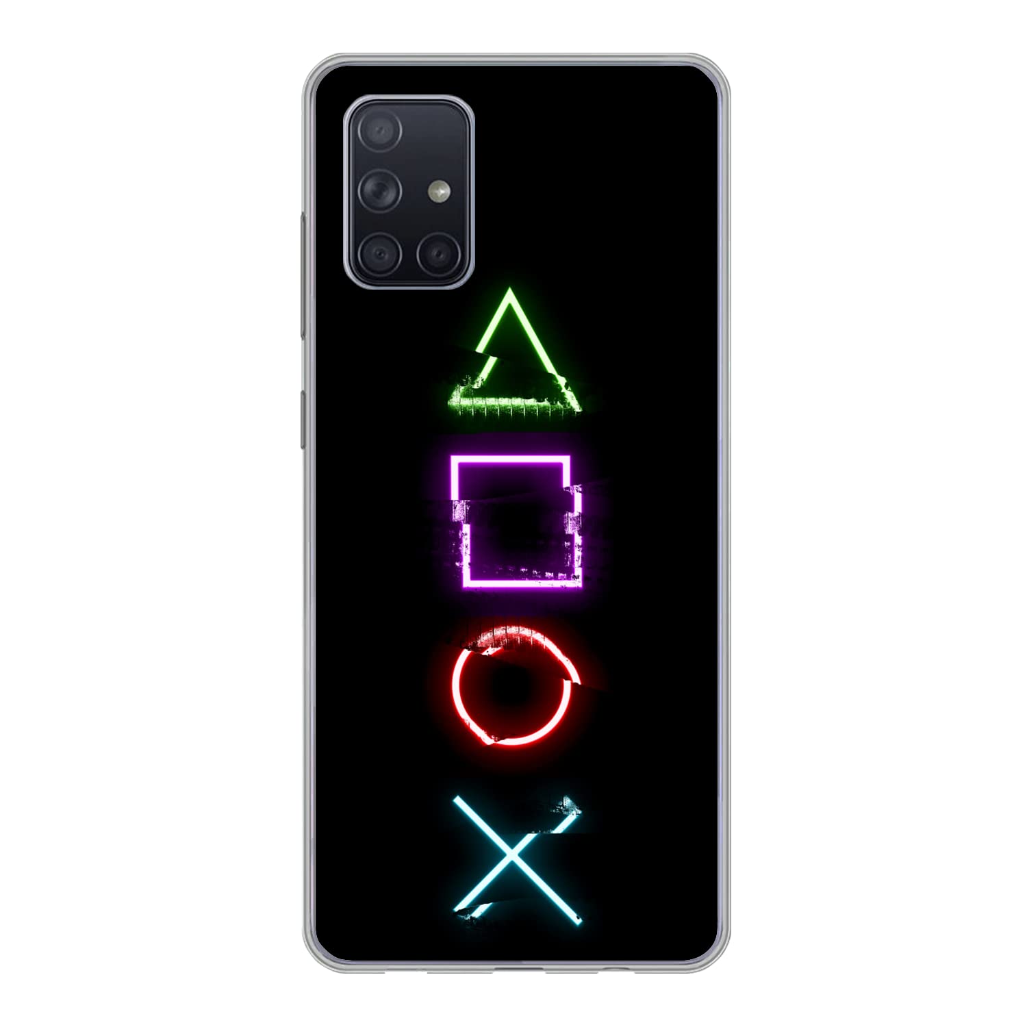 Funda para Samsung Galaxy A51 - Juego - Mando - Neón - Funda de Silicona/Funda Blanda para teléfono móvil