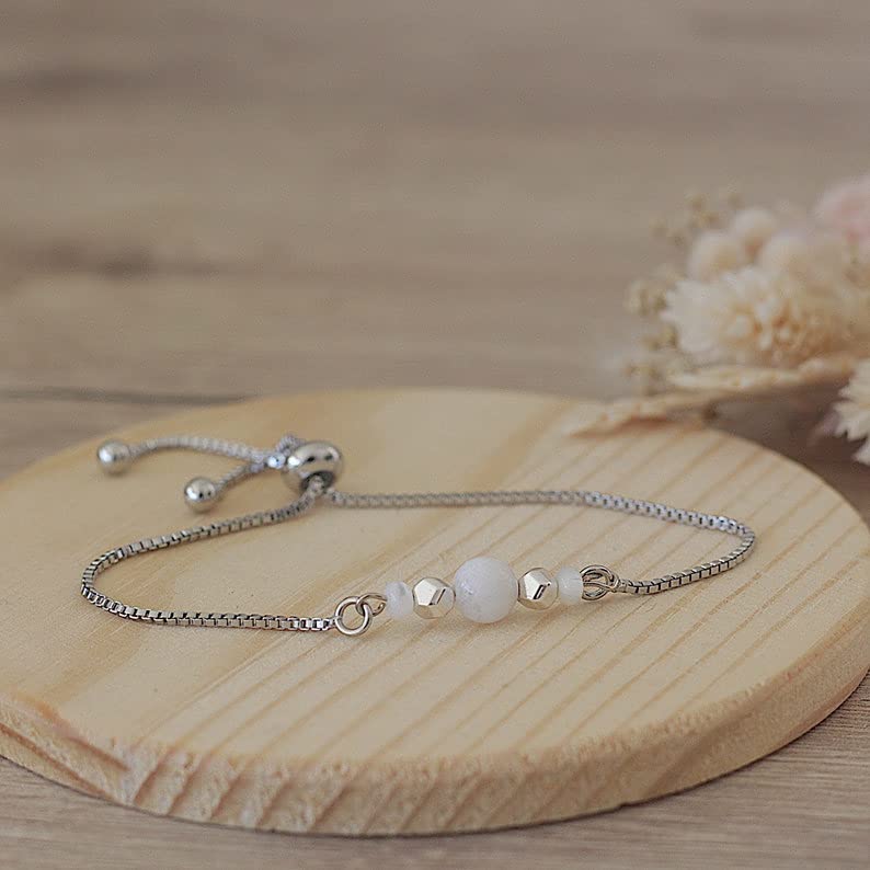Bracelet fertilité maternité pierre de lune cadeau maman femme enceinte désir grossesse