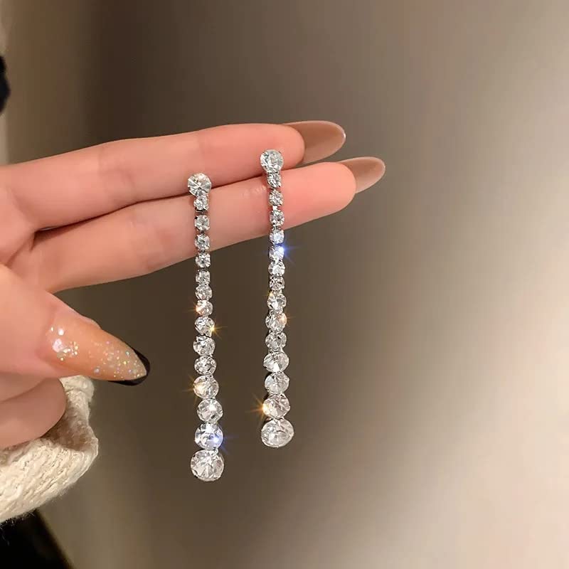 Pendentif femme LAMGUL long en verre incrusté de diamants pour sublimer un décolleté