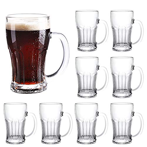 Beer Mugs Set,Glass Mugs With Handle 18oz,Large Beer Glasses For Freezer,Beer Cups Drinking