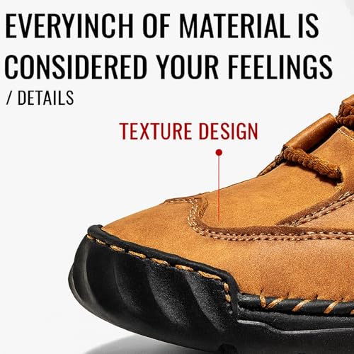 Sawbehind Mens Boots, Saw Behind Men's Comfortable Handmade Leather Boots – Waterproof, Arch Support, Pressure Relief, Spacious Toe Box Outdoor Leather Shoes3