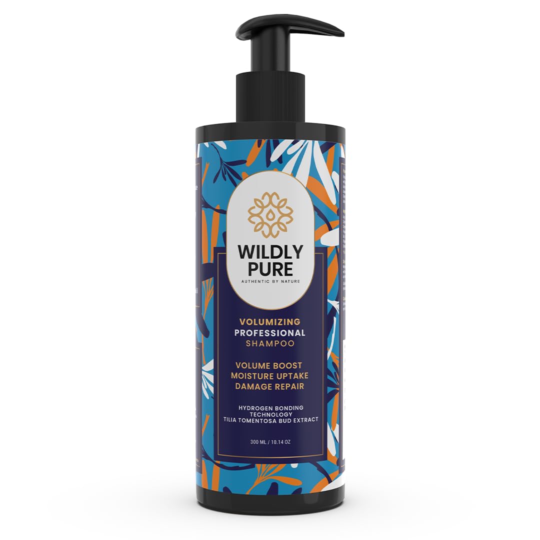 Wildly Pure Natural Volumizing Shampoo for Thin Hair | Hydrogen Bonding & Ionic Interactions for 30% increase in overall Thickness | 12 Hours of Volume Boost | Sulphate & Paraben Free | 300mL-image-33