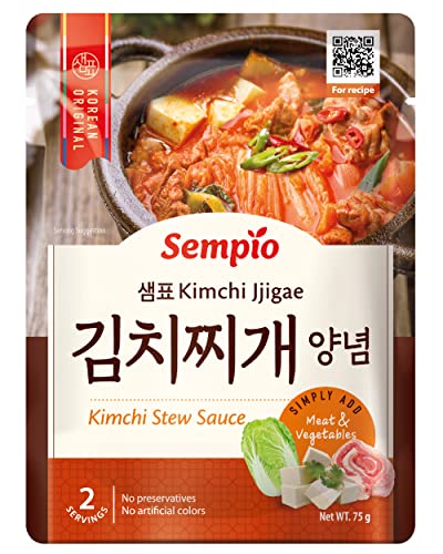 Salsa Coreana para Kimchi Jjigae de Sempio (75g, 1Pack) - Estofado de Kimchi. Auténtico Sabor Coreano para Cocinar Fácilmente en Casa
