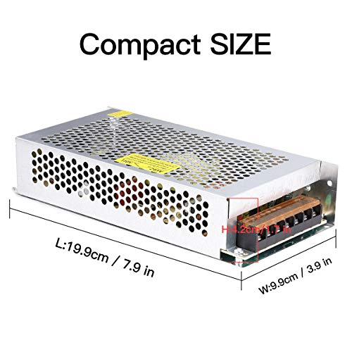 Image of 10A 120W 12V DC Power Supply, Universal Regulated Switching AC 110V /220V to DC Converter (SMPS) Transformer Driver Adapter for LED Strip Lights, CCTV Camera System, 3D Printer, Radio, Computer Project