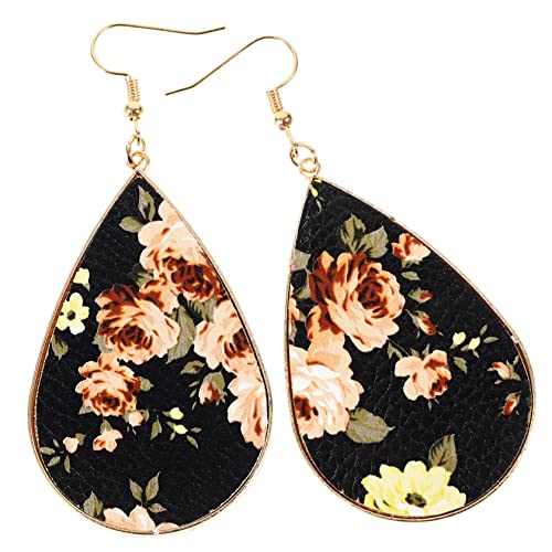 Ipetboom 1 Par colgante de lágrima pequeño colgado colgar de moda chicas pendientes fiesta Pendientes de fiesta colgantes para mujer aretes de declaración joyería de lágrima cuero