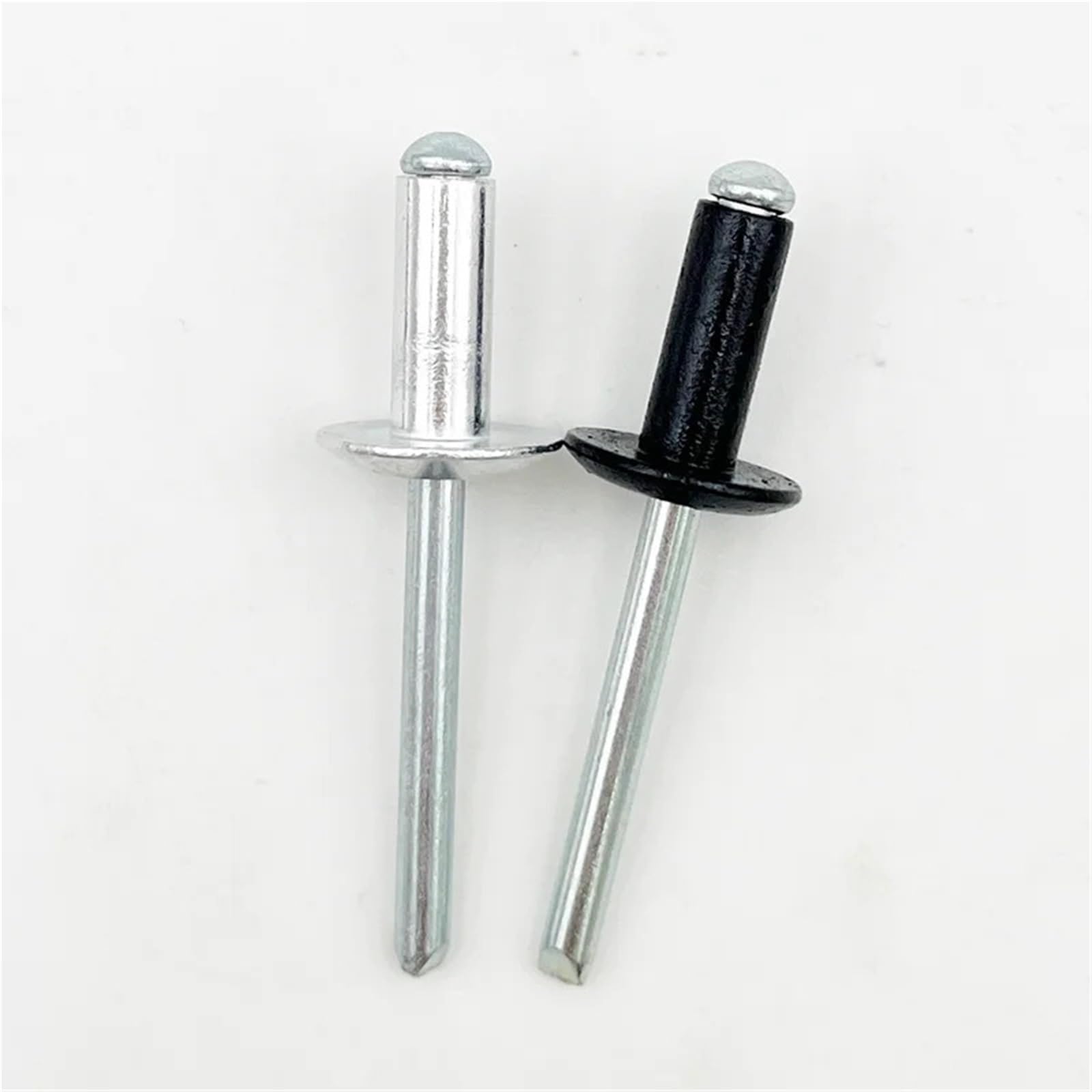 200 remaches ciegos de aluminio con brida grande abierta y huecos, remaches ciegos de tapa grande, remache autoenchufable, decoración M4 (200 piezas (M4 blanco), 12 mm