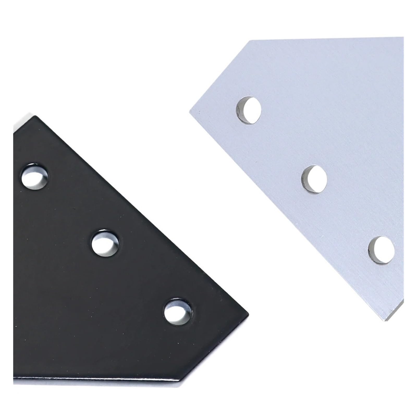 Mocny wspornik kątowy narożny listwa łącząca do profilu aluminiowego z rowkiem V 2020 3030 4040 4545 z 5 otworami(40s 2pcs Silver)