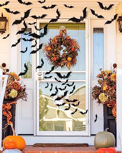 Image of 28 Pcs 3D Halloween Decorations Bats Decor,5 Sizes Bats Wall Decor Indoor | Scary Bat Stickers, Halloween Decorations for Bedroom Bathroom, Door Wall Party Decorations